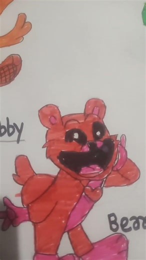 smiling critters drawing😎😀,5-Bobby Bearhug☠️🐻
