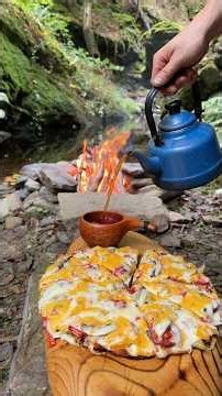 Yağmurlu Kampta Sucuklu Lavaş Pizza 🌧️ 🏕️ / sausage lavash pizza rain camping