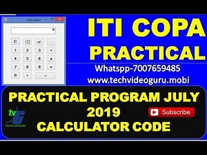ITI COPA PRACTICAL VBA CALCULATOR PROGRAM CODE LIVE SOLUTION | COPA VBA CALCULATOR CODE ANSWER 2023