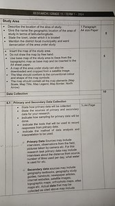 Geography Research Task Instructions (Grade 11, Term 1)Study ... | Filo
