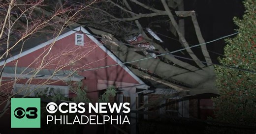 Tree falls on Gloucester County, N.J. home as storms cause damage across Philadelphia area