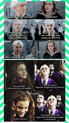Draco & Hermione Be Like 😂💜 | Harry Potter Meme | Dramione Moments #Shorts #severussnape#dracomalfoy