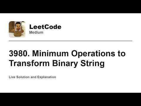 3980. Minimum Operations to Transform Binary String (Leetcode Medium)