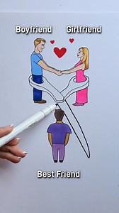 True or False? ✂️ #art #artwork #artist #love #bestfriend #cartoon #drawing #painting #draw #anime | Eyeinspired