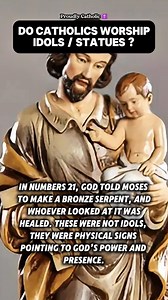 Do Catholics worship Idols / Statues ? #catholic #christianity #reels #fyp #shorts | Proudly Catholic