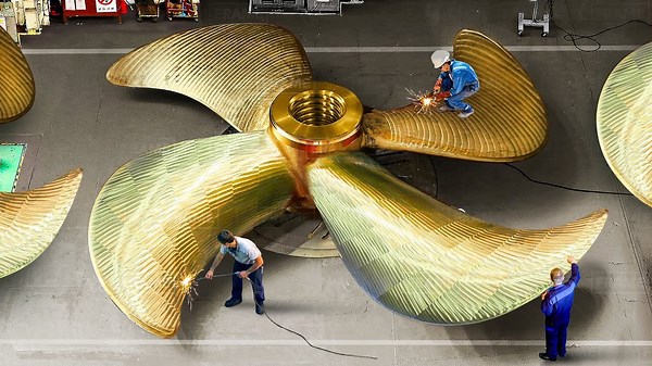 How They Build Gigantic Ship Propellers by Hands