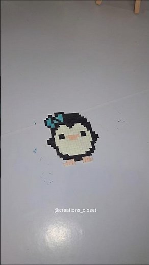 Cute Penguin Pixel Art 🐧 | Easy Pixel Drawing | Satisfying Art