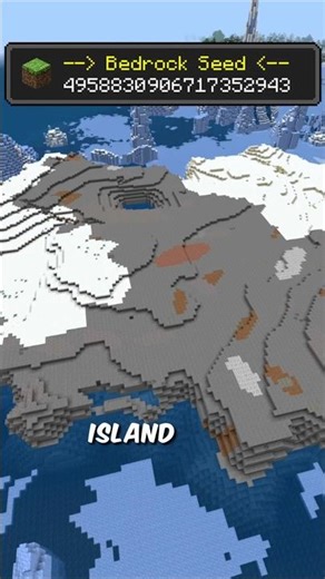 This Bedrock Snowy Island Only Has 2 Trees! Can You Escape? #minecraft #minecraftshorts