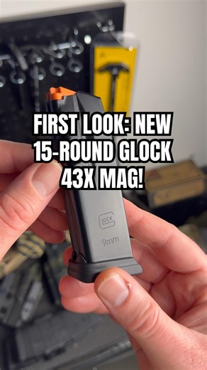First look at the new Glock 43X 15-round factory magazine! #firstlook #newrelease #subscribe