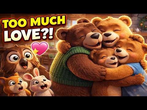 TOO MUCH LOVE?! 🐻💖 The Sweetest Bedtime Hug Ever | 3D Animated Bear Family Story