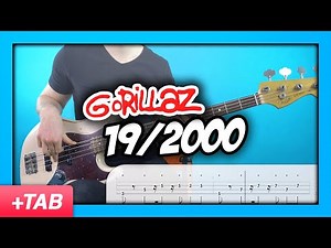 Gorillaz - 19/2000 | Bass Cover with Play Along Tabs