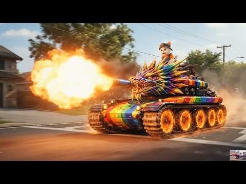 This Kitten Built a Dragon Tank from Plastic Cans… Watch What Happens! | Cat AI Story