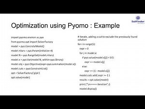 Optimization using Pyomo