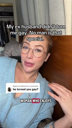 Replying to @Albacore That’s not how being a lesbian works, Tuna. No man is special or important enough to “turn a woman gay”. A lot of women don’t realize they’re lesbians until they’re in their late 20s or early 30s and even later because our brains are less sexually driven than men and it’s just more complicated for us in a society that centers men in everything. But no one “turns gay”. It’s something you are BORN being. It’s 2026 and that is common knowledge Tuna fish. #lesbian