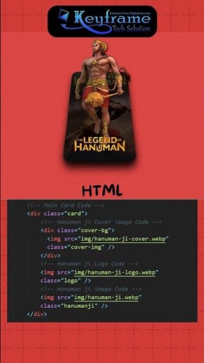 The Legend of Hanuman - 3D Card Hover Effects | HTML & CSS Tutorial