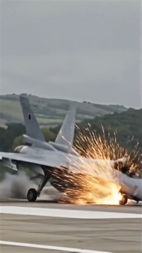 "Jet Explosion: High-Speed Takeoff Gone Wrong!" #militaryaircraft #flyingboat