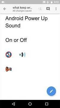 Android Power Up Sound On or Off