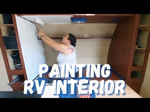 RV Remodel Interior Painting | DIY How To Paint RV Walls & Cabinets | S5E94