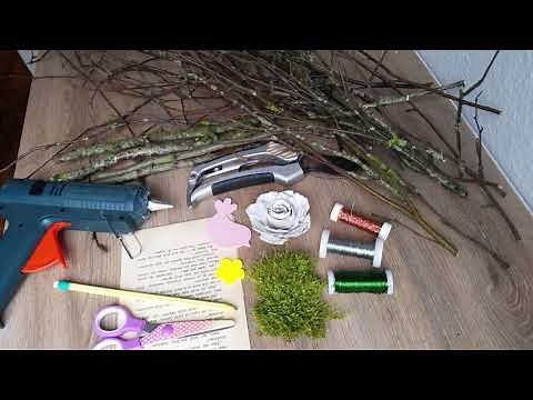 DIY Fensterdeko aus kleinen Ästen