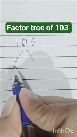 Factor tree of 103 |prime factor of 103 |103 का गुणनखंड |#factortree#lcmhcf|103 factor tree