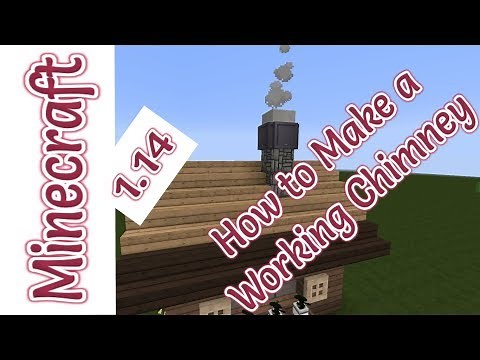 Minecraft 1.14 | How to Make a Smoking Chimney