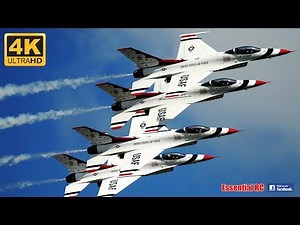🌟 USAF F-16 THUNDERBIRDS 🌟 Demonstration Team at RIAT 2017 [*UltraHD and 4K*]
