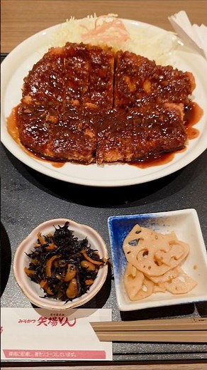 Eating Tonkatsu at みそかつ 矢場とん in Haneda Airport Garden | Tokyo Japan