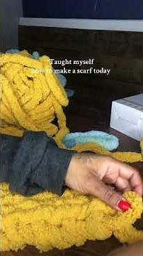 Learning to knit #knitting #tutorial #handknit #scarf
