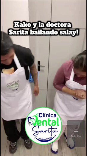 Kako y la doctora Sarita bailando salay