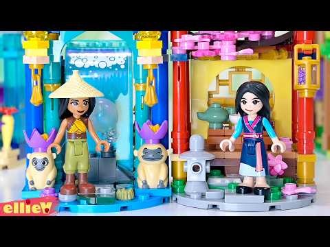 Tiny display nooks for Mulan & Raya 🪷🌸 Custom Disney Princess LEGO build