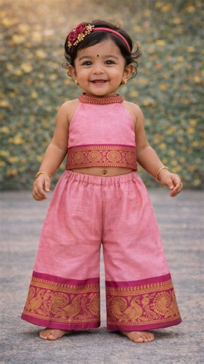 Pretty Chettinad Cotton Co-Ord Set for Kids | Handloom Cotton Kids Ethnic Wear #trending #girl