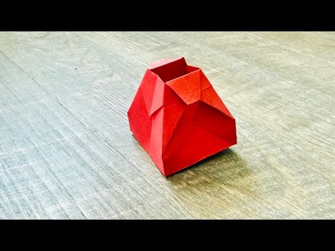 Easy Origami Pot Tutorial – Beginner-Friendly!