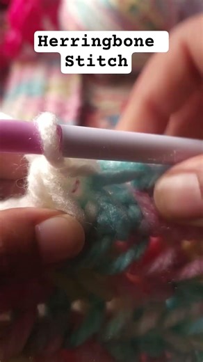 Herringbone crochet stitch #crochetpattern #crochetaddict #crochettutorial #diy #handmade
