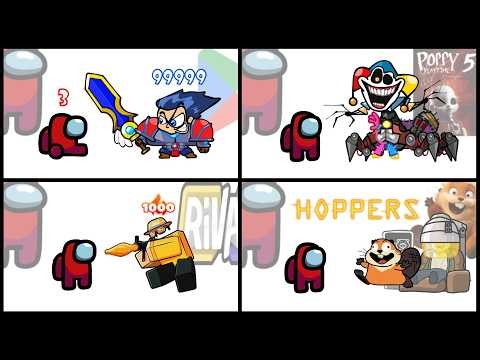 Mini Crewmate Kills Italian Brainrot Characters - Part 1-4 | Among Us