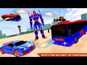 Flying Robot Bus Transform Battle 2021 - Android Gameplay