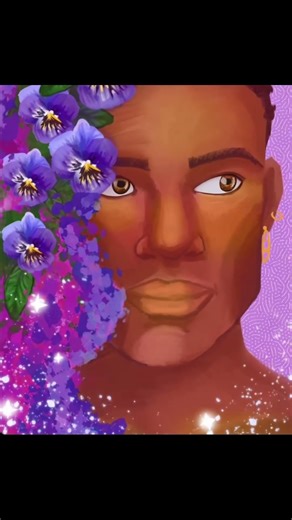 Animation- flower guy peaking around the corner 3D animation of my art ✨