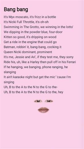 Nicki Minaj Bang Bang Lyrics | Lipsync Video