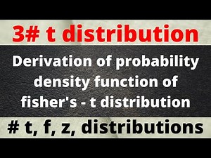 derivation for probability density function of Fisher's t distribution