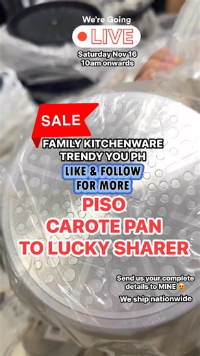 LIVE TODAY #kitchenwareproducts #kitchenwareset #cooking #casserole #casserolerecipes #nonstickcookware #LEGITONLINESELLER #fryingpan #food | Family Kitchenware - Trendy You PH Online