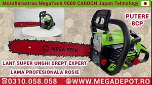 Motofierastrau cu lant ( drujba ) pe benzina MegaTech 9000 CARBON, 8CP,lant super unghi drept expert, 58cc, lama rosie, pornire EasyStart 💻 Comanda online: https://www.megadepot.ro/motofierastraie-pe-benzina/motofierastrau-cu-lant-drujba-pe-benzina-megatech-9000-carbon-8cp-lant-super-unghi-drept-expert-58cc-lama-rosie-pornire-easystart.html 📞 Comenzi telefonice: 0310058058 🛡 Garantie premium 2 ani 🚚 Livrare in toata Romania 💰 14 zile drept de retur Cel mai recomandat motofierastrau, MegaTec
