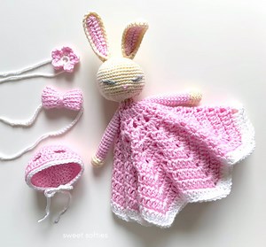 Sweet Softies: Dress-Up Bunny Lovey · Free Amigurumi Crochet Pattern