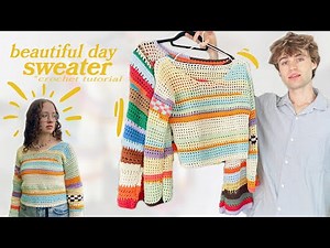 EASY SUMMER SWEATER | BEGINNER CROCHET TUTORIAL | Henri Purnell