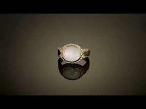 Äthiopischer Welo Opal & Zirkon Goldplattierter Silberring, 3,30ct