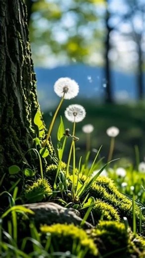 “Dandelion Dreams: A Gentle Moment of Nature’s Magic”