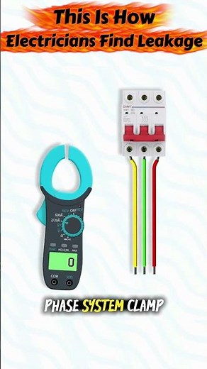 How to find leakage current with a clamp meter #circuit #electrician #electricalwork #clampmeter