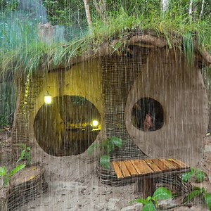 105K views · 1.7K reactions | Next Day With Bushcraft Wildlife On Raining Season, Roof Grass Building | Bushcraft Solo Skills | Facebook