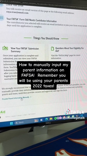 How to Manually Input Parent Information on FAFSA