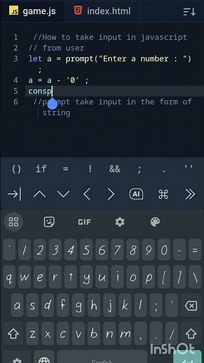 How to take input with user in string form in javascript #Javascript #Input #coding #programming