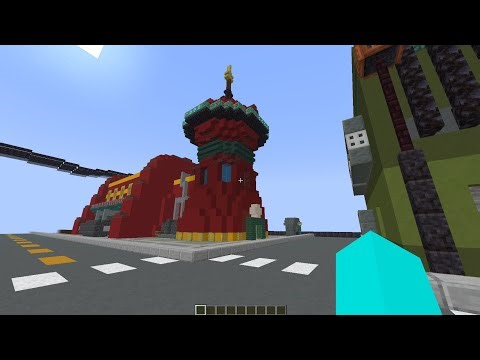 Walking Through the Futurama Map in Minecraft