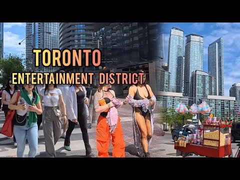 Toronto Downtown Walking Tour Entertainment District Canada 🇨🇦 4K